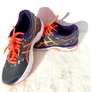 ASICS Gel-Excite 4 Womens Running Shoes Gray Orange Size 5.5 EU36 Excellent